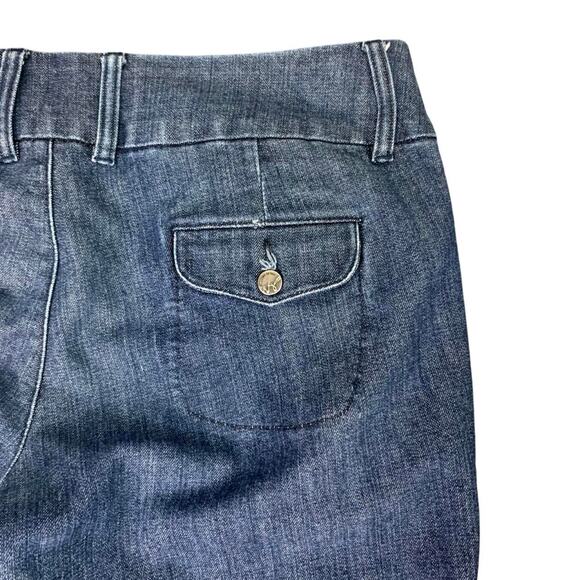 Vintage 90s Mossimo Low Waisted Flared Blue Jeans - Picture 4 of 5